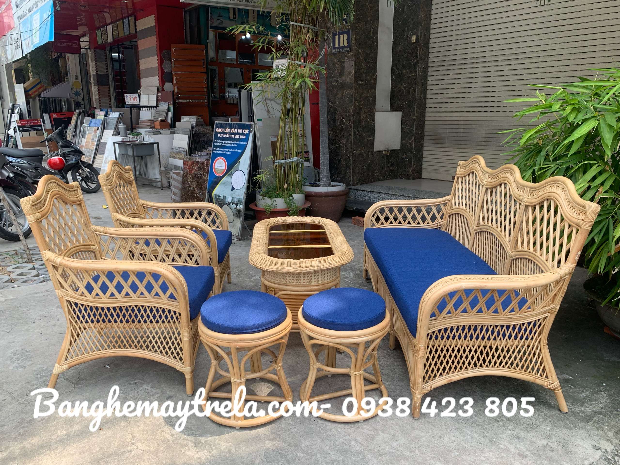 Bộ bàn ghế sofa mây phòng khách